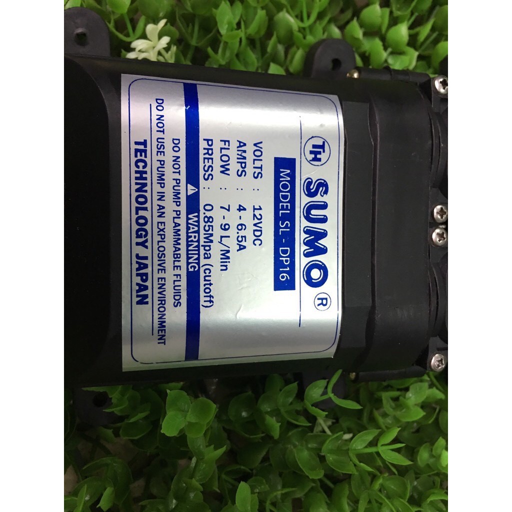 Máy bơm đôi SUMO tăng áp lực nước mini 12V 120W Lưu lượng 9L/phút Tự động hút nước sử dụng cho bộ tưới phun sương