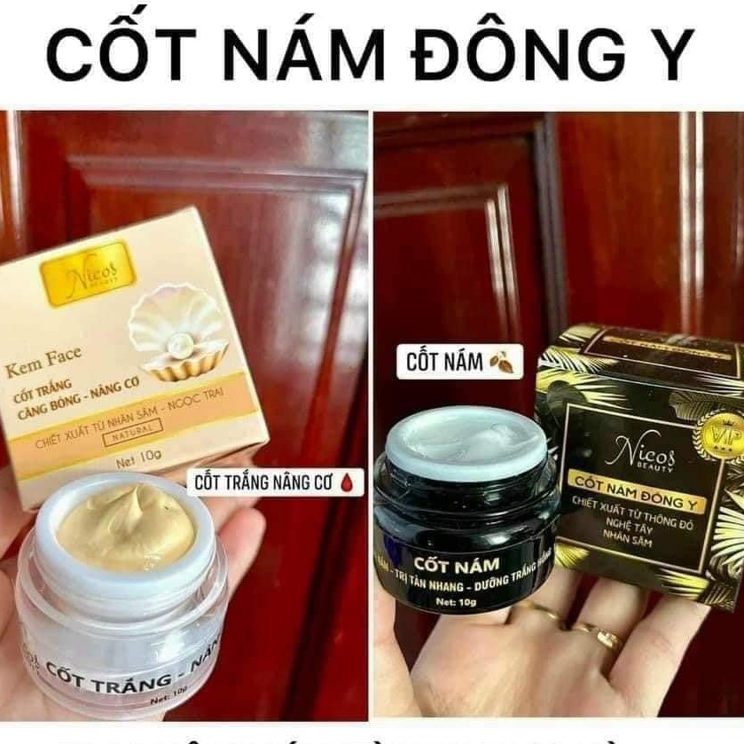COMBO kem Face cốt Nám Đông ý NiCos và kem cốt Trắng nâng cơ Nicos Beauty