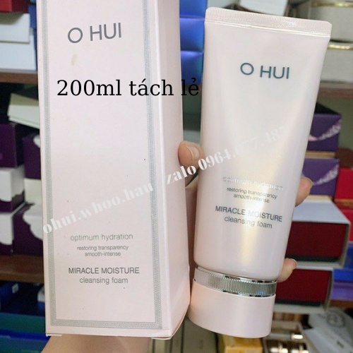 Sữa Rửa Mặt dưỡng ẩm Ohui Hồng trắng hồng da 200ml Ohui Miracle Moisture Cleansing Foam