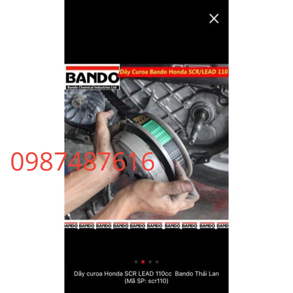 Dây curoa, dây đai truyền động cho Honda lead 110 (dây curoa) Bando chính hãng B & P Giá sốc Giá sốc