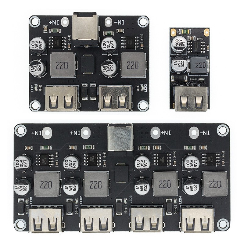 Mô Đun Hạ Áp QC3.0 QC2.0 USB DC-DC 6-32V 9V 12V 24V Sang 5V