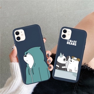 Ốp điện thoại silicon nhám dẻo hình gấu cho IPhone 13 13Pro 13Promax 12 12Pro 12Promax 11 11ProMax SE 2020 7Plus 8Plus X XS XR XSmax