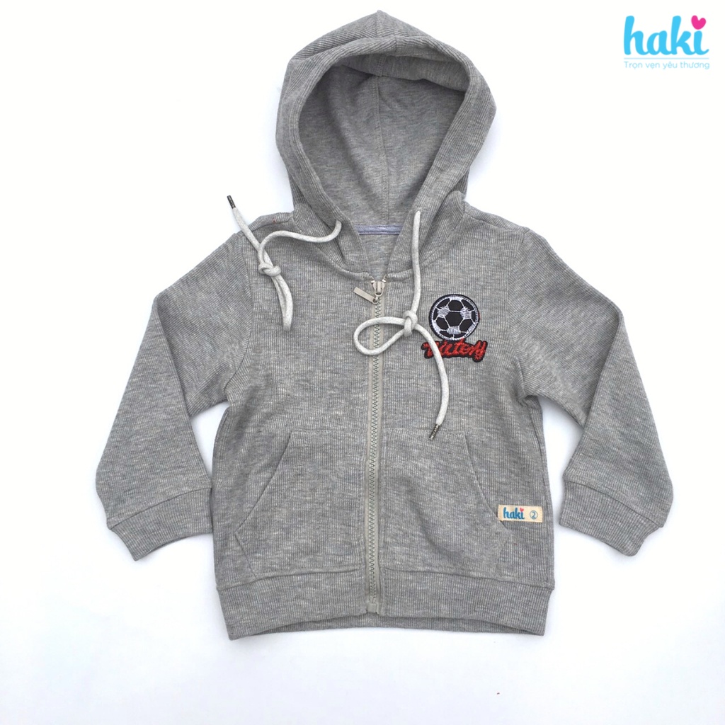 [Mã BMBAU50 giảm 7% tối đa 50K đơn 99K] Áo khoác bé trai bé gái vải nỉ HAKI_Hoodie cho bé (2 màu Ghi, Đỏ)-HK502