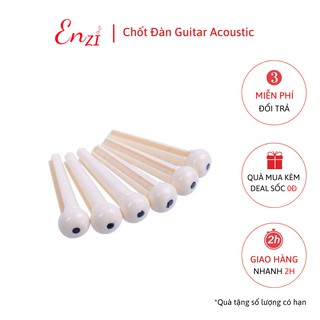 Hình ảnh Chốt đàn guitar acoustic Nhựa màu trắng 1 chiếc Enzi chính hãng