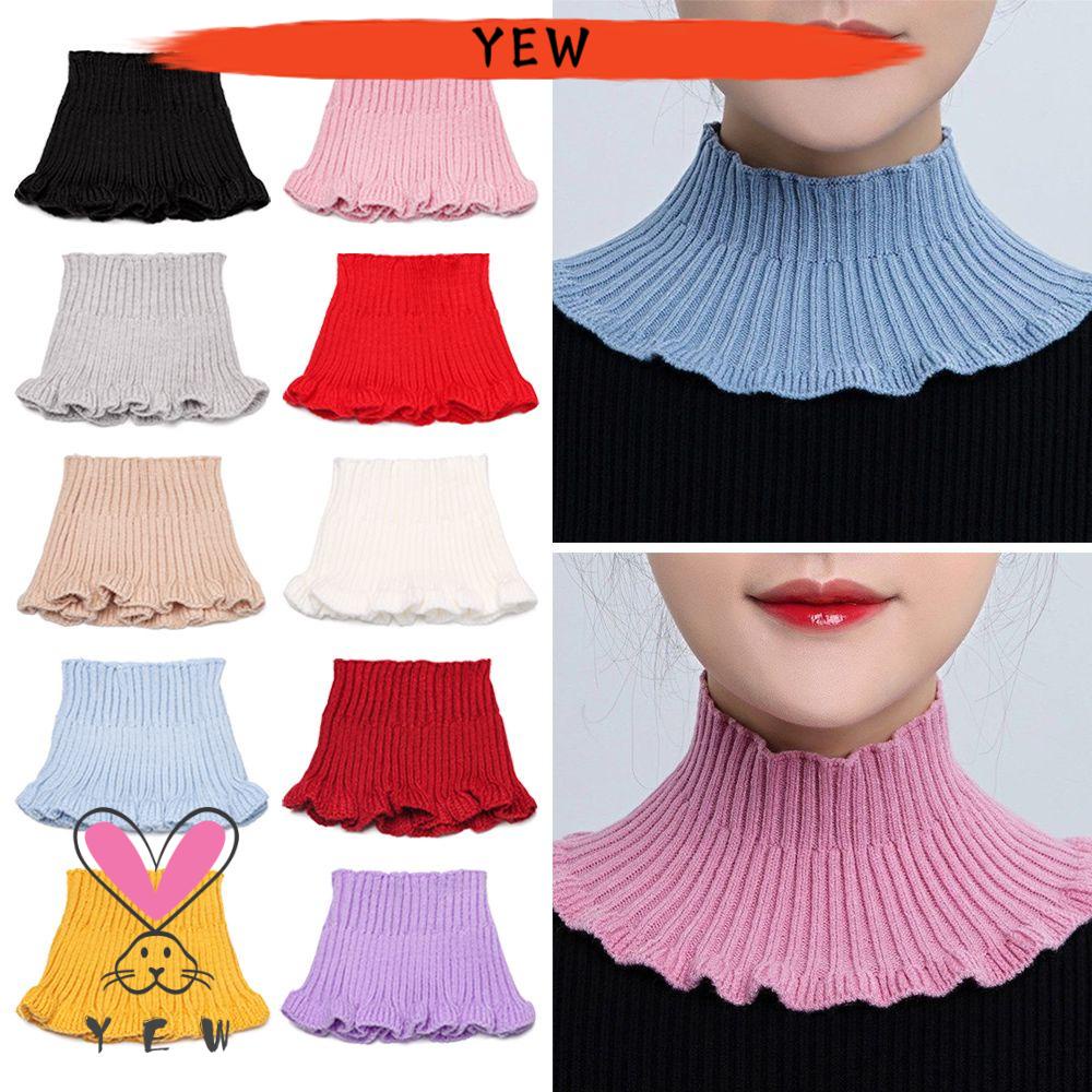 Cổ Áo Giả Len Đính Tai Gỗ Chống Gió Giữ Ấm Mùa Đông Thời Trang Cho Nữ