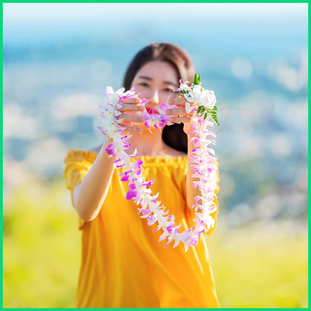 Bộ 50/60 Vòng Hoa Hawaii Giả Dùng Trang Trí Tiệc