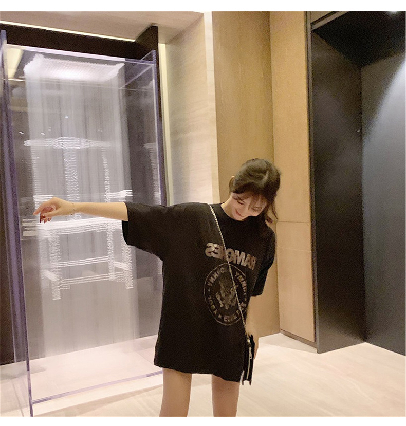 Áo Thun Nữ Tay Ngắn Dáng Rộng In Hình Mặt Cười Phong Cách Hàn Quốc