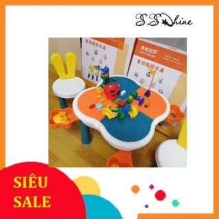 Bộ bàn ghế hoa anh đào, bàn ghép lego, bàn ghế học cho bé
