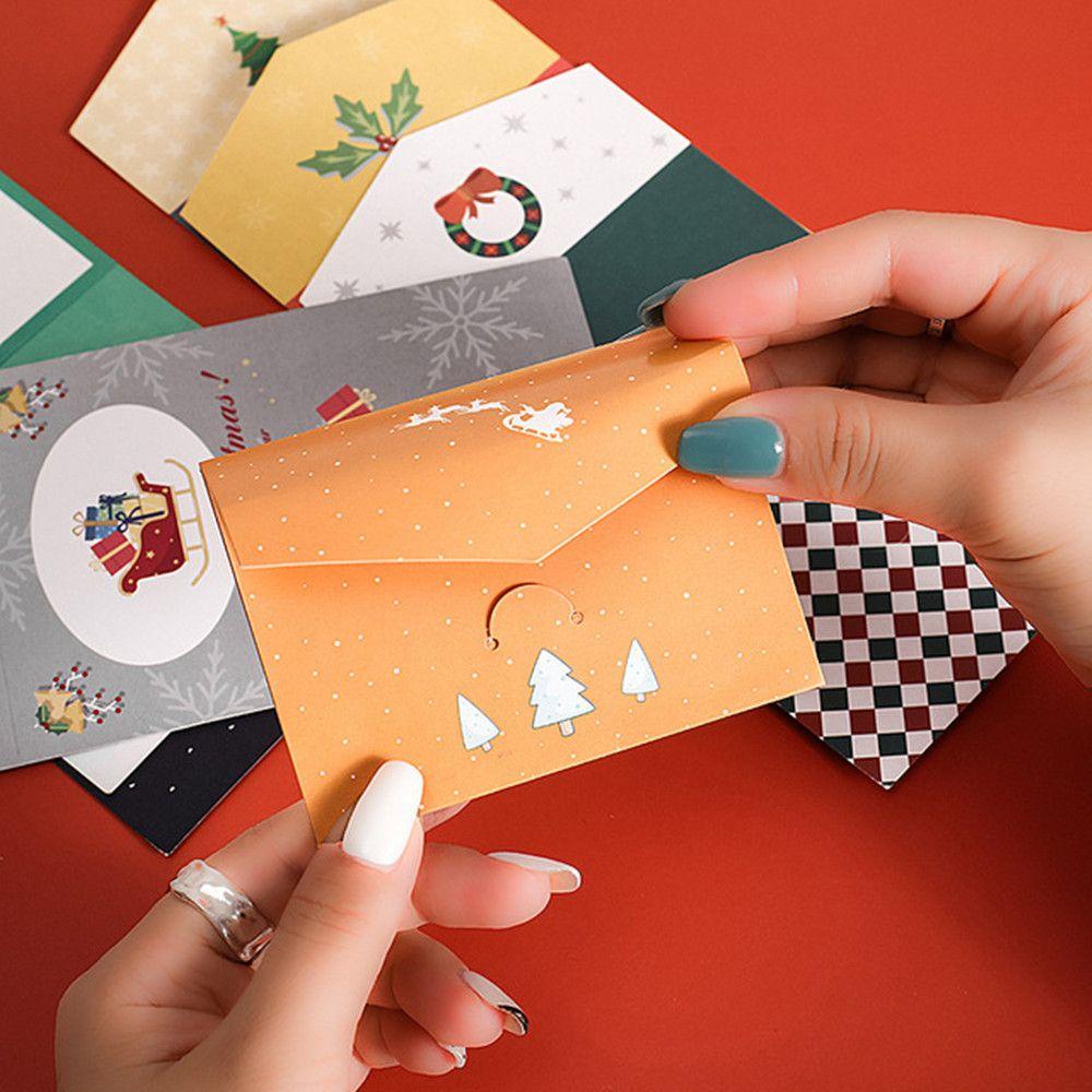 Set 1 / 10 Giấy In Họa Tiết Giáng Sinh Dễ Thương Dùng Trang Trí