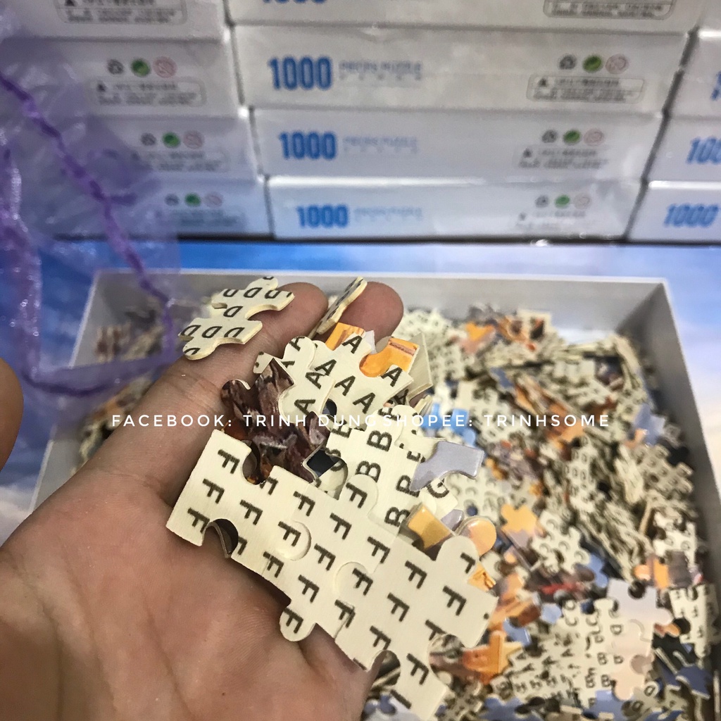 Tranh ghép hình 1000 mảnh gỗ Bộ đồ chơi xếp hình Puzzle 1000 mảnh gỗ