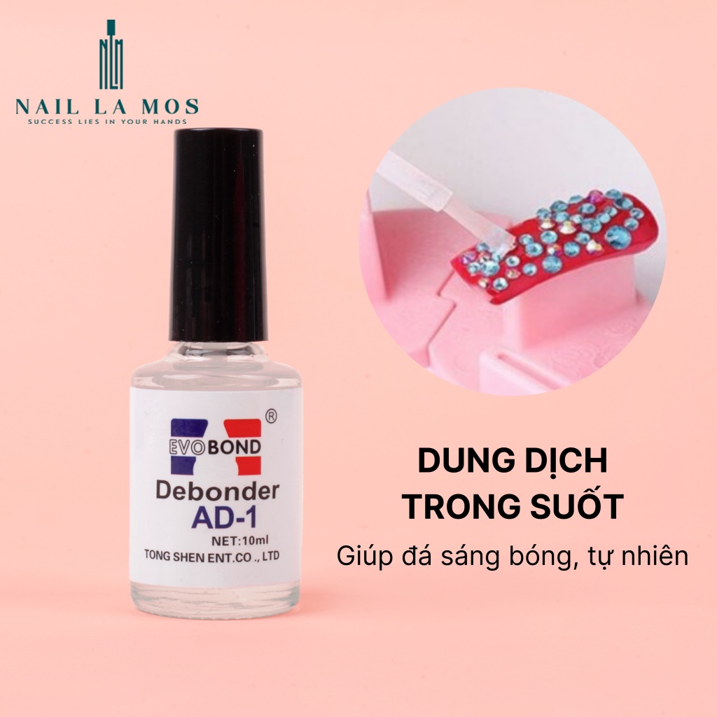 Nước sáng đá nail AD - Tháo đá tháo móng nail 10ml