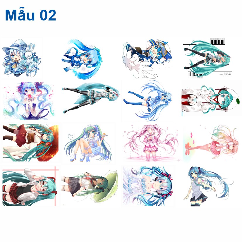 Sticker/ Hình dán anime Vocaloid nhân vật Hatsune Miku