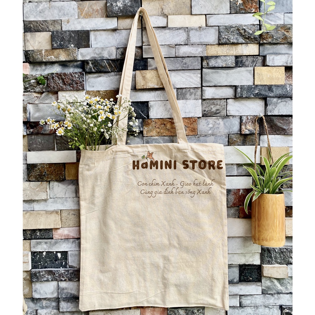 Túi vải Linen tiện dụng, phong cách Hàn Quốc