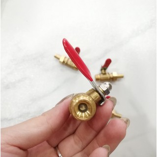 [Giá rẻ] Van khóa hơi bằng thau 1/4