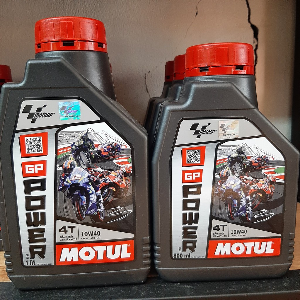 Nhớt Motul Moto GP Power 10w40 dành cho xe số, côn tay - Tặng khăn lau xe Mirco