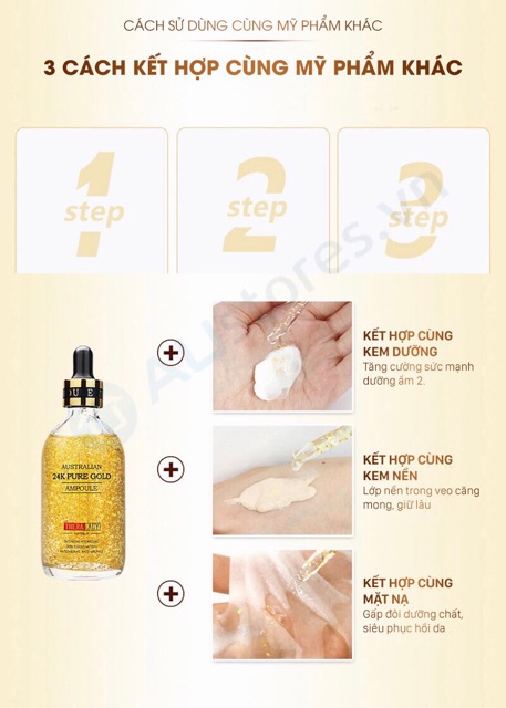 💛🌼Serum Dưỡng Trắng Da, Chống Lão Hóa Australian 24K PURE GOLD AMPOULE THERALADY 100ml của Úc