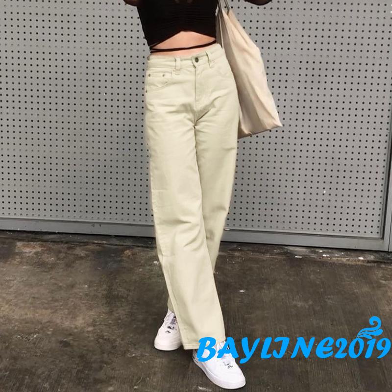 Quần jeans lưng cao cá tính dành cho nữ