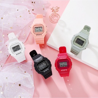 Illunt Đồng Hồ Đeo Tay Điện Tử Mặt Vuông Nhỏ Màu Tươi Mới Chống Thấm Nước Unisex Cho Học Sinh Nam Và Nữ