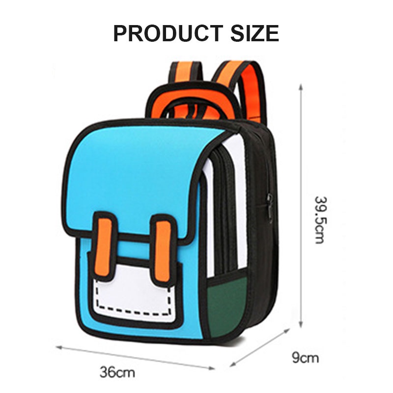 Ba lô hoạt hình 3D hologram thời trang trẻ em và nữ sinh tiểu học