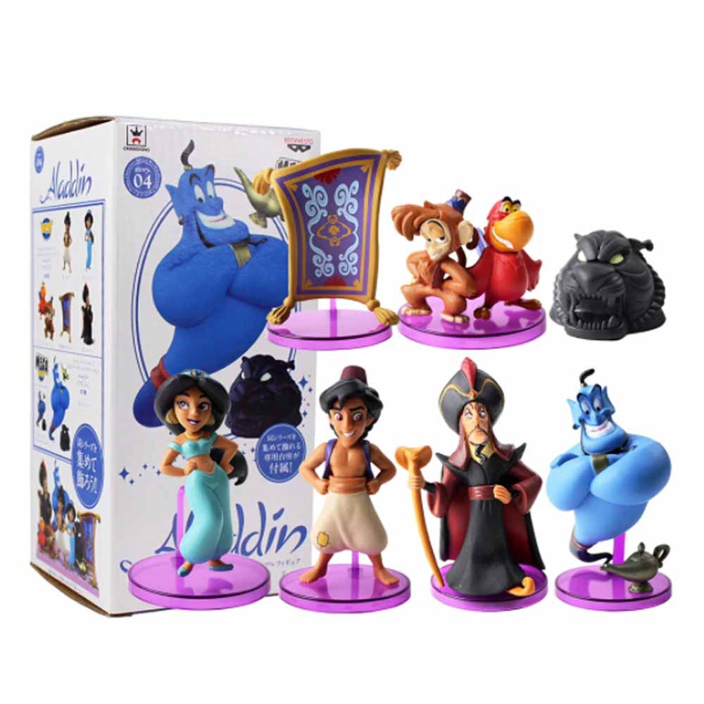 7 Cái / lốc Truyện Aladdin Hình Đồ Chơi Công Chúa Jasmine Khỉ Abu Vẹt Lago Genie Jafar Hang Kỳ Quan 