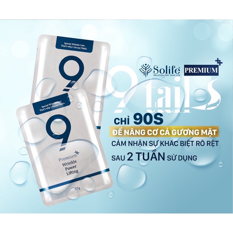 MẶT NẠ NÂNG CƠ CHỐNG NHĂN CAO CẤP PREMIUM WRINKLE POWER LIFTING 9TAILS NHẬP KHẨU CHÍNH HÃNG HÀN QUỐC