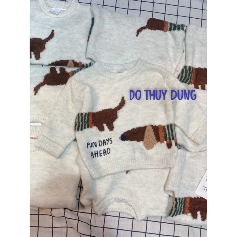 Áo len zara chó bé trai