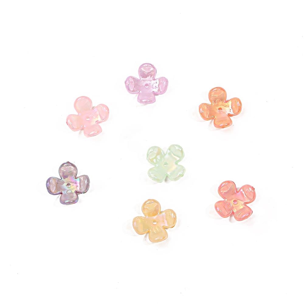 Hạt ngọc trai giả ABS acrylic thắt nơ bốn cánh dùng may vá thủ công