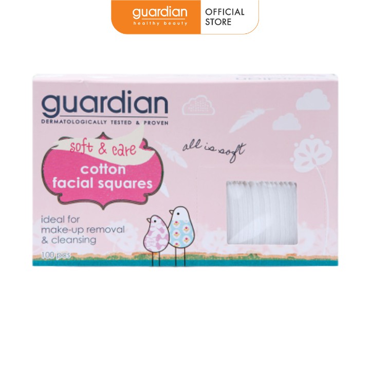 [Mã FMCGMALL -8% đơn 250K] Bông tẩy trang Guardian vuông hộp 100 miếng