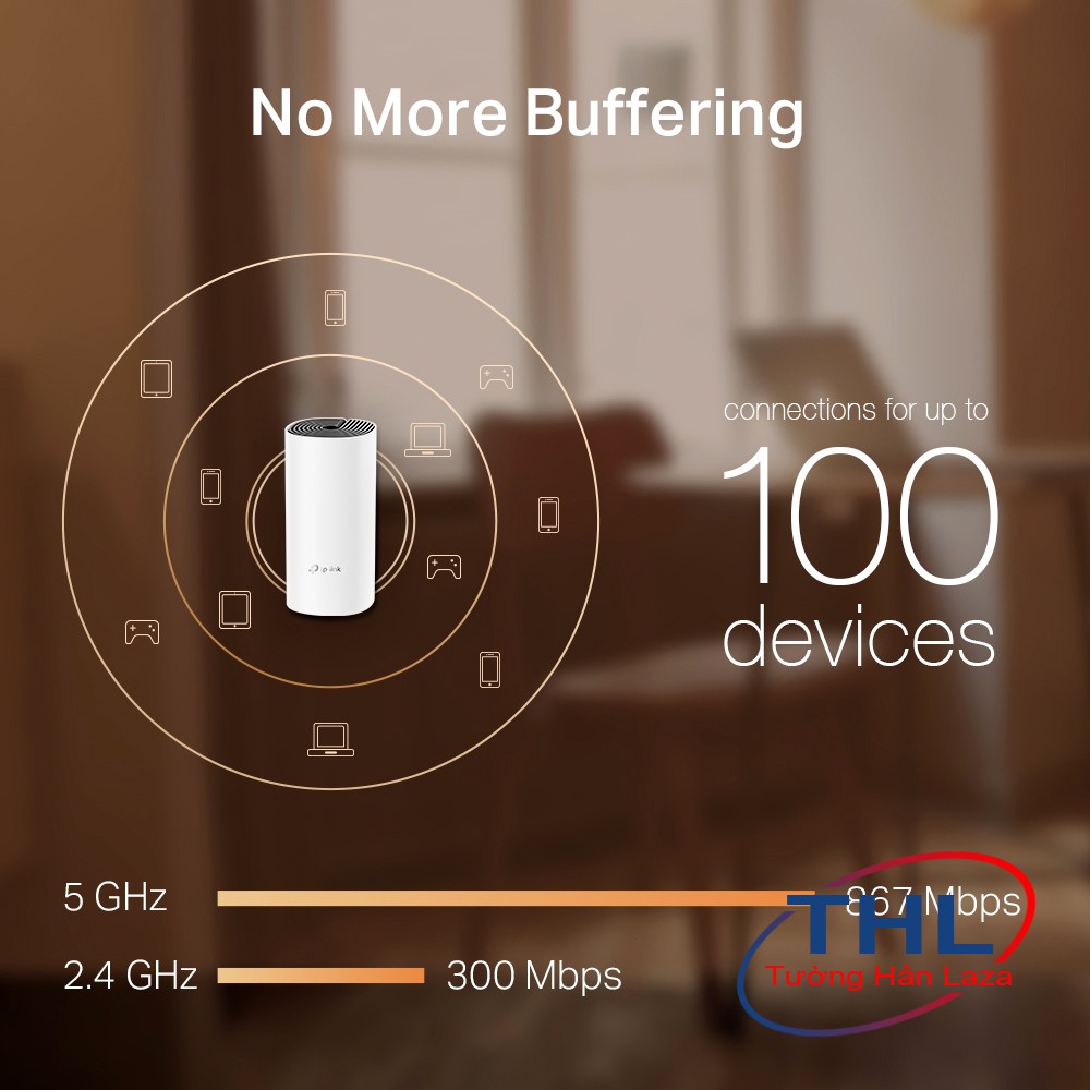 Hệ Thống Wifi Mesh TP-Link Deco M4  Chuẩn AC 1200Mbps Dành Cho Gia Đình - Hàng chính hãng