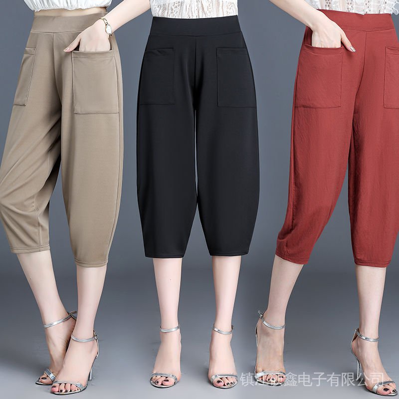 Quần Lửng Lưng Thun Phong Cách Hàn Quốc Mới Cho Nữ