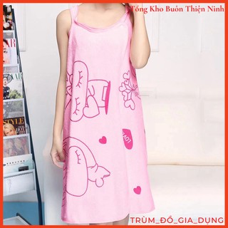 Khăn tắm choàng 2 trong 1 cotton mềm mịn