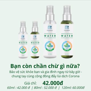 Xịt Khuẩn Cá Nhân WATER MC PHARMA 60ml-120ml