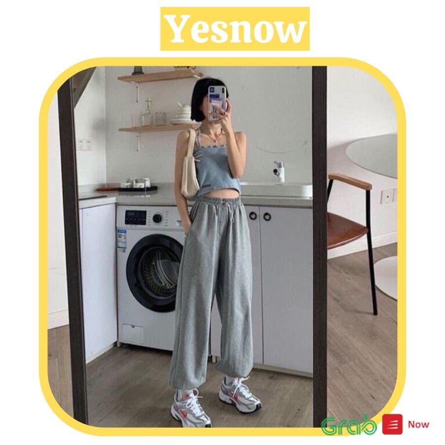 Quần Nỉ Bông Bo Gấu -Quần Jogger Trơn Unisex  Quần Thun Nỉ Dáng Rộng Ống Bo