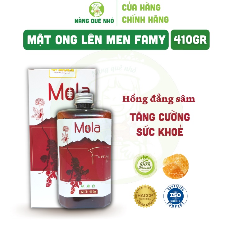 Mật Ong Lên Men Mola Famy Hồng Đẳng Sâm Tăng Sức Đề Kháng Bồi Bổ Cơ Thể Fami 410gr