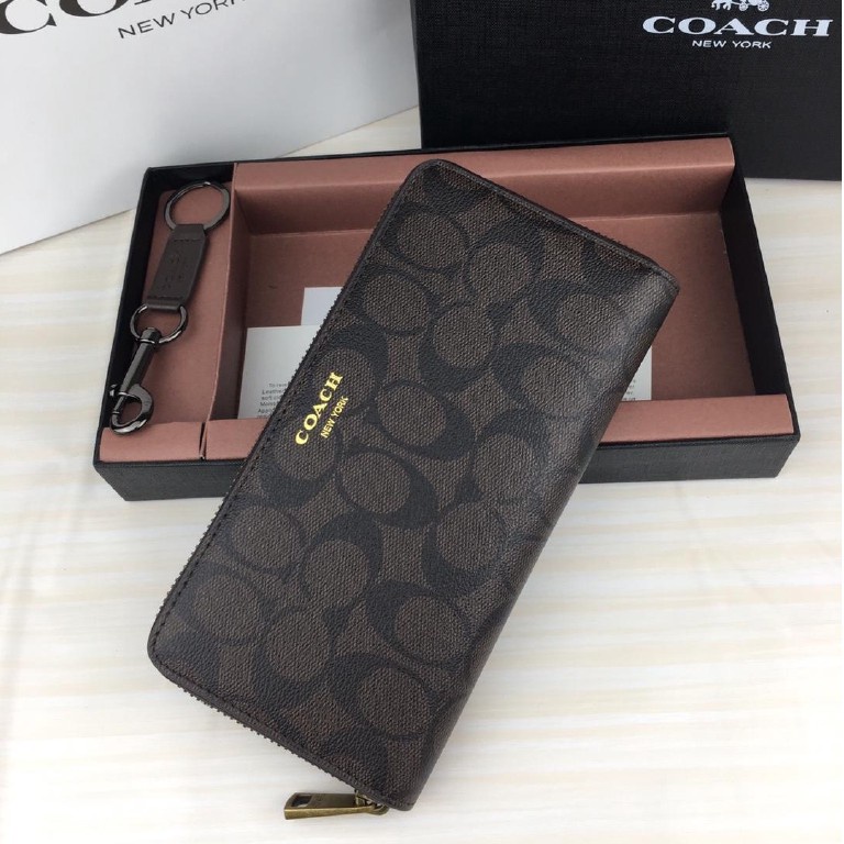 COACH Ví Dài Có Khóa Kéo Cho Nam F74597