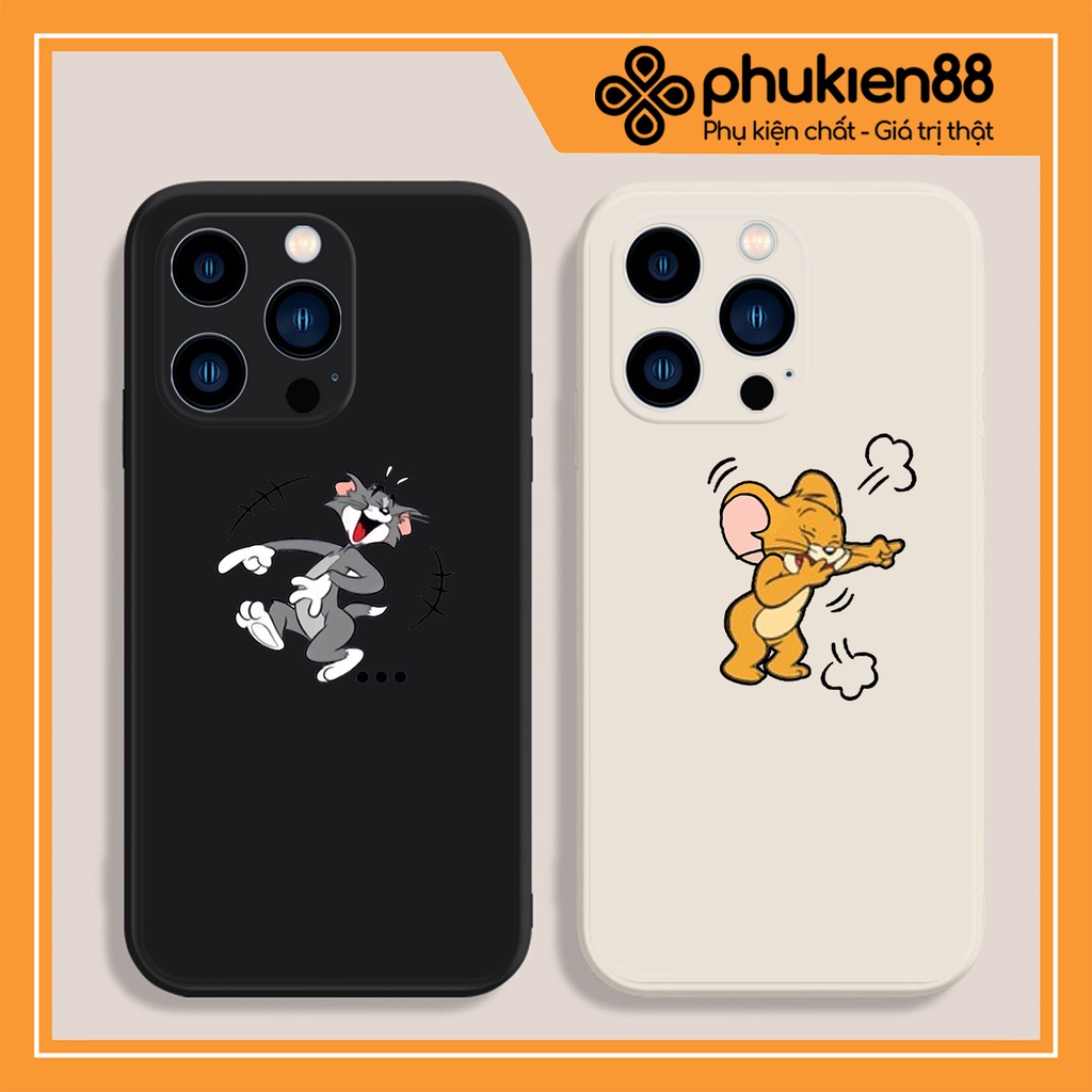 Ốp lưng ip Smile mèo chuột cạnh vuông 6/6plus/6s/6splus/7/7plus/8/8plus/x/xr/xs/11/12/13/pro/max/plus/promax