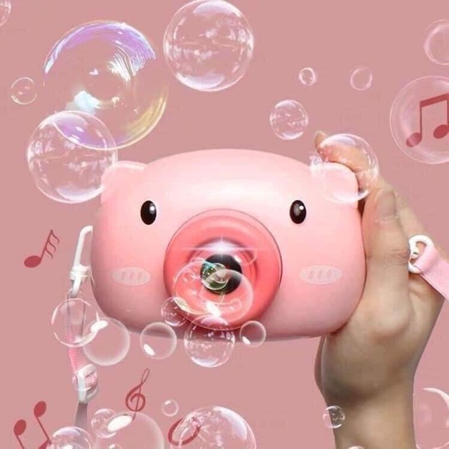 Máy ảnh lợn thổi bóng siêu cute (tặng kèm pin, ảnh thật)
