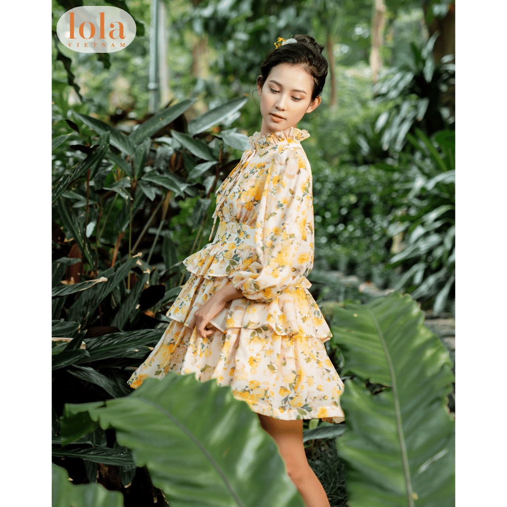 Đầm Công Chúa LOLA VIETNAM Thiết Kế Hoa Dáng Xòe Tay Phồng Dự Tiệc Sang Trọng Váy Nữ Dài Công Sở DA08