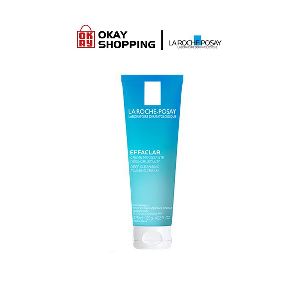 Sữa rửa mặt tạo bọt làm sạch giúp làm sạch sâu và se khít lỗ chân lông La Roche-Posay Effaclar Deep Foaming Cream 125ml