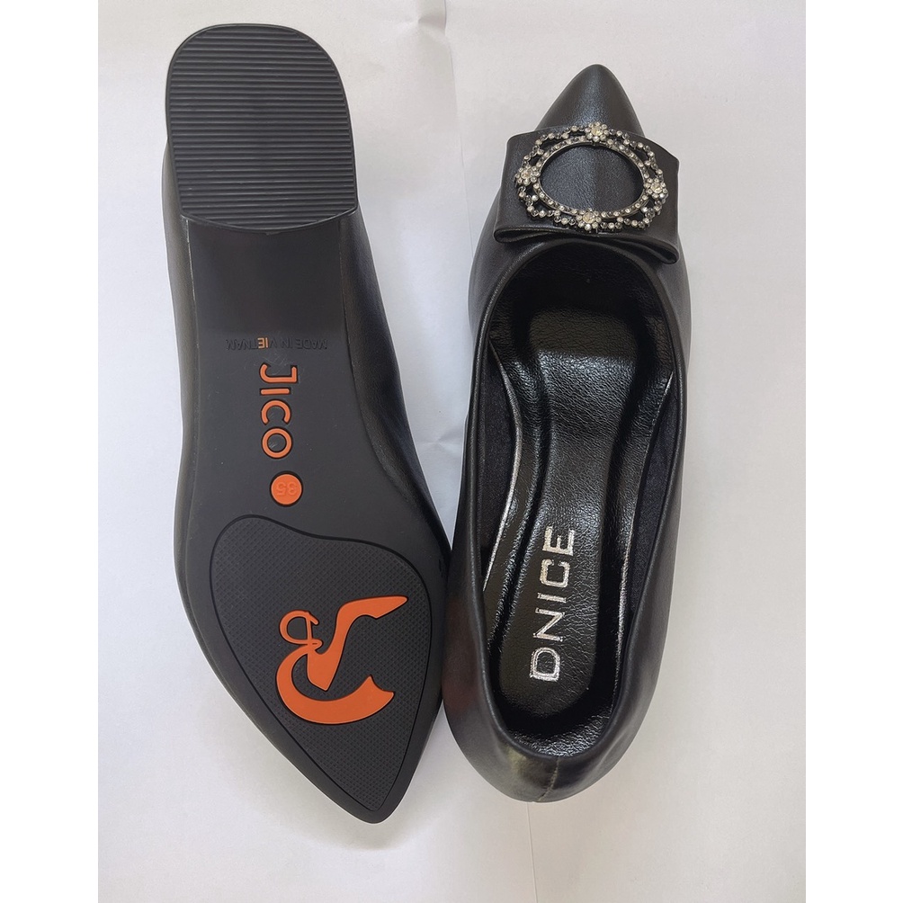 Giày cao gót 3 phân gót vuông thời trang đính đá