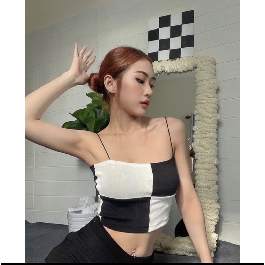 Áo Croptop 2 Dây Sợi Bún Gân Tăm Dáng Ôm Thon Gọn Mềm Mịn Carrotxinhdep MUA KÈM DEAL SỐC (15)