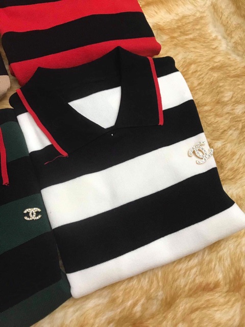 Váy len kẻ ngang cổ đức | BigBuy360 - bigbuy360.vn