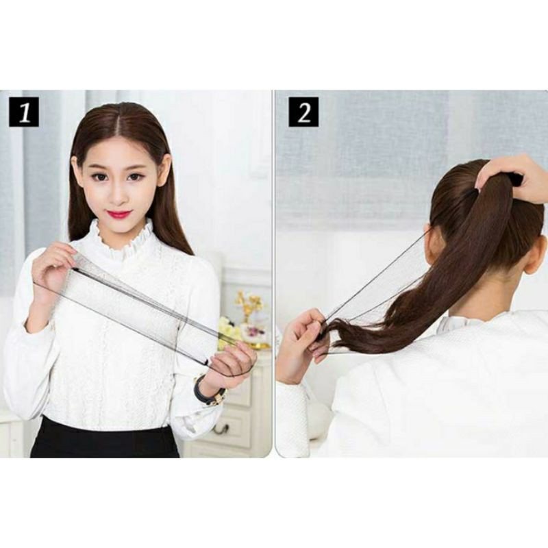 Set 30 kẹp chữ U, lưới búi tóc tiếp viên, dụng cụ búi tóc