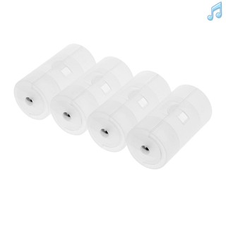 BY 4 Pcs Battery Converter Adaptor AA to D Size Battery Protective Case Holder PP Material