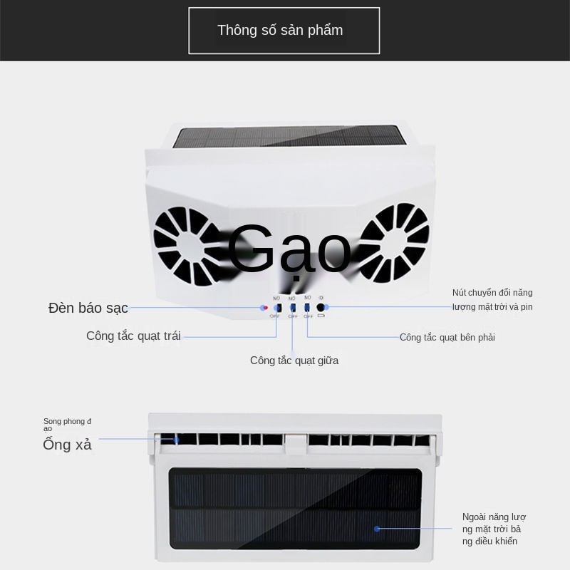 ☂Quạt hút năng lượng mặt trời, ô tô, tản nhiệt cửa sổ thông gió làm mát, tạo tác mát [Posted on 27/02]