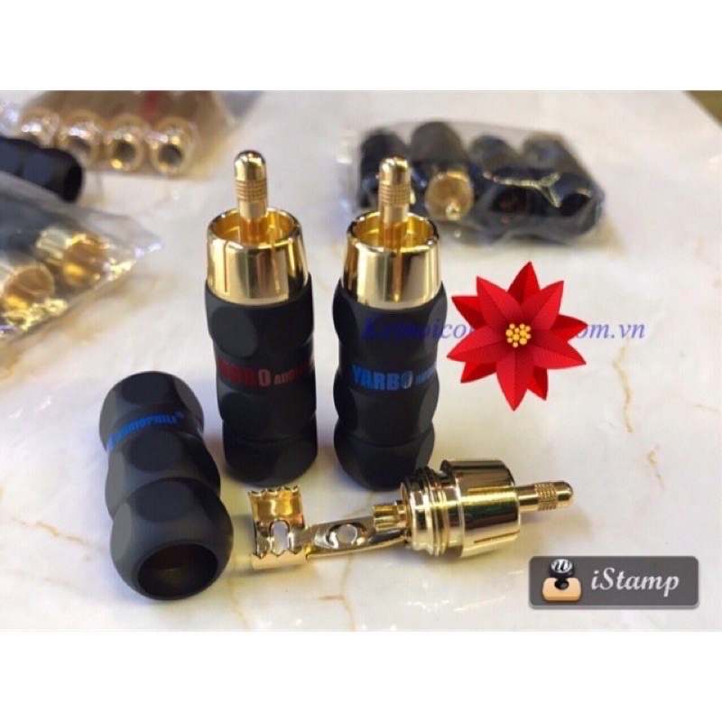 Jack hoa sen AV (RCA) cao cấp hãng YARBO Audiophile Đức chính hãng. Báo giá 1 jack.