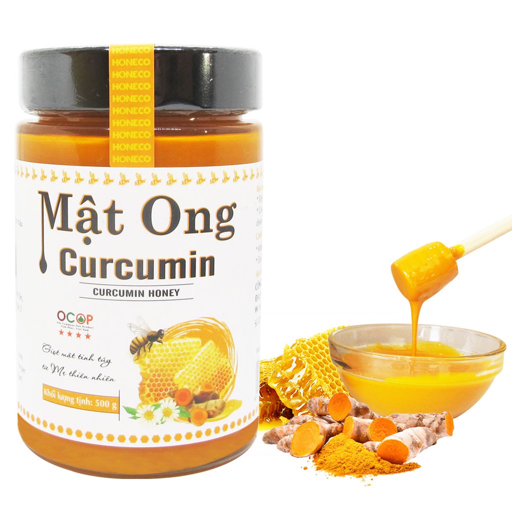 Mật ong nghệ Curcumin HONECO 500g - Thơm ngon bổ dưỡng, tốt cho ...