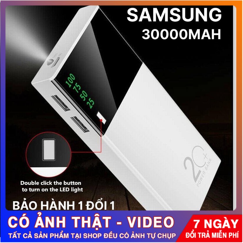 PIN SẠC DỰ PHÒNG 30000MAH HIỂN THỊ DUNG LƯỢNG PIN - SẠC CỰC NHANH CHO TẤT CẢ CÁC LOẠI ĐIỆN THOẠI |Luxury