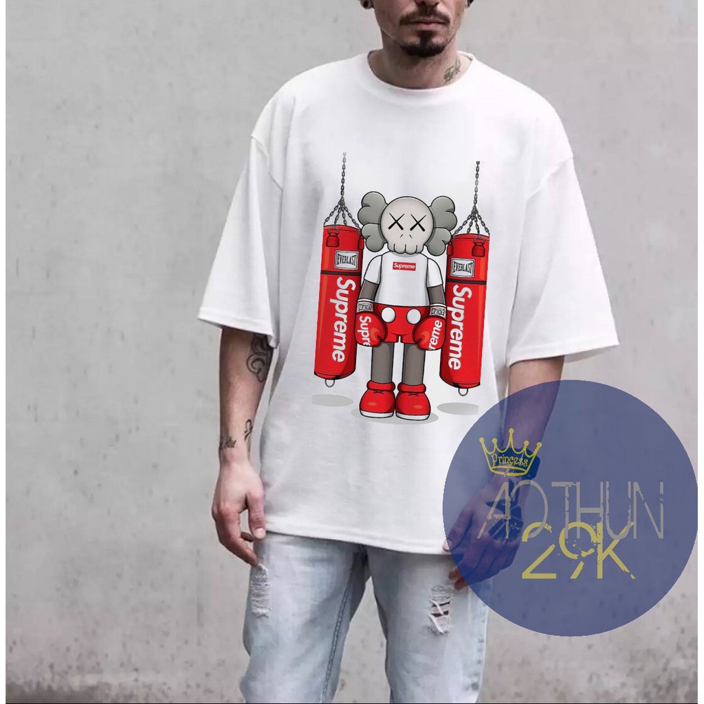 BST25 ÁO THUN UNISEX HÀN QUỐC TAY LỞ SUPREME