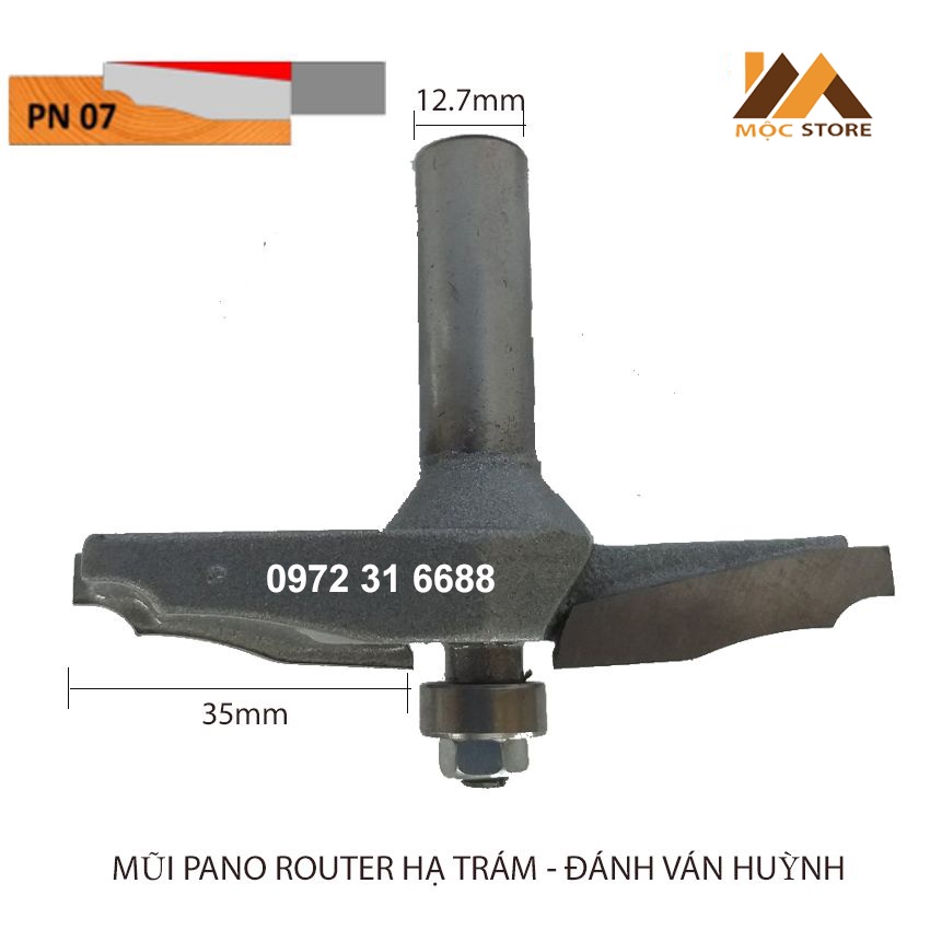 MŨI PHAY VÁN HUỲNH CỬA PN07 - MŨI PANO ROUTER HẠ TRÁM - ĐÁNH VÁN HUỲNH - DỤNG CỤ PHỤ KIỆN NGÀNH MỘC